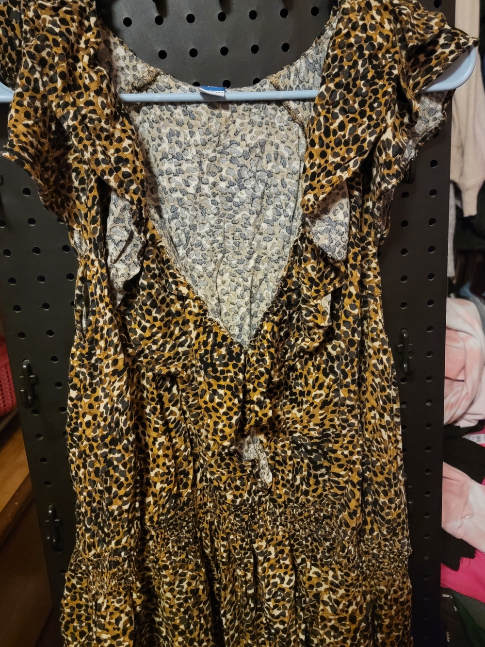 Old Navy Cheetah Print Ruffled Top